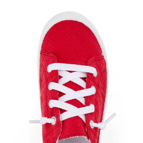 SOLD TIME AND TRU Women's Scrunch Back Slip-On Sneaker Sizes varies Red - Picture 3 of 5